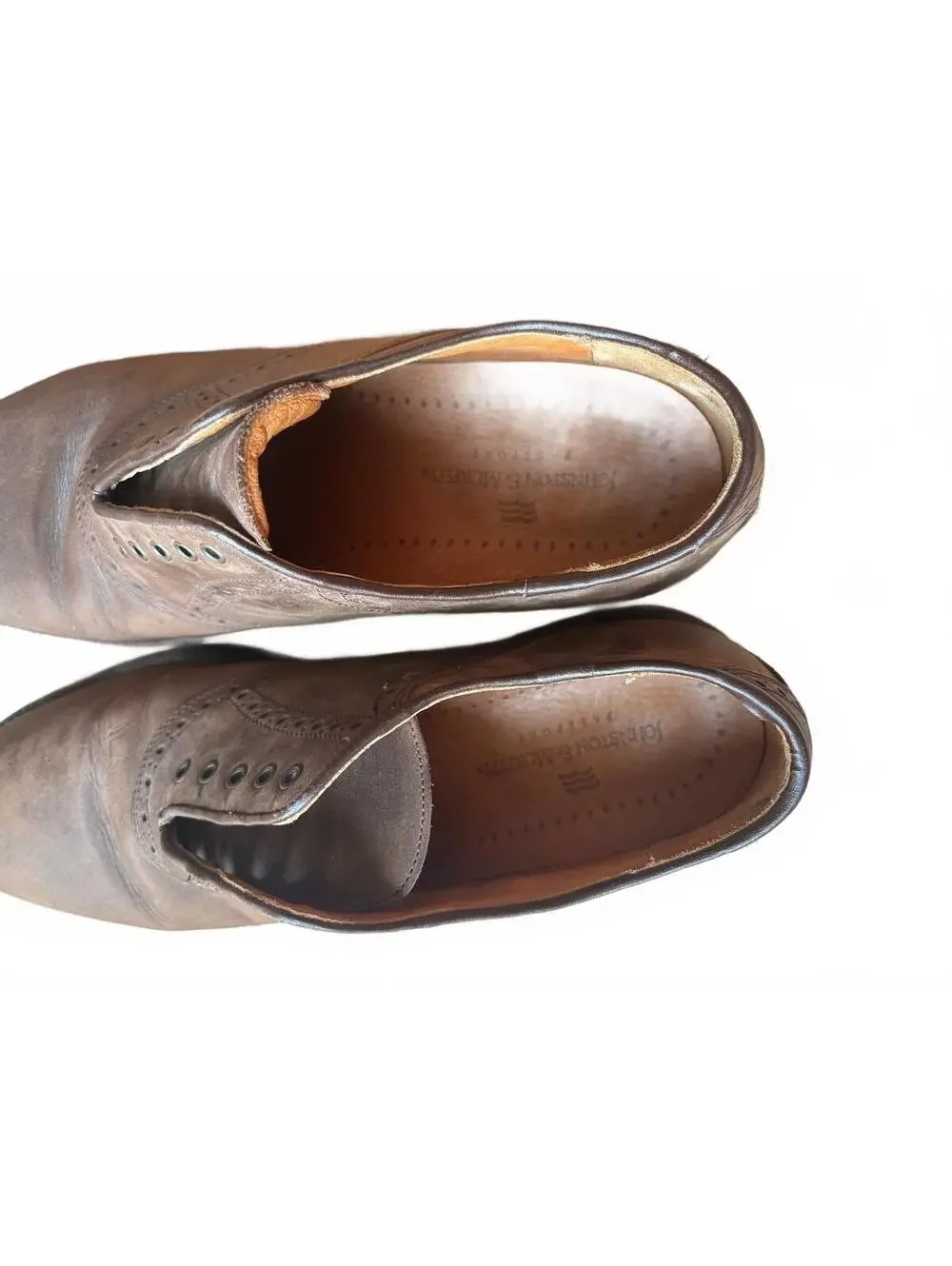 VINTAGE JOHNSTON & MURPHY ITALIAN LEATHER OXFORDS Size 10.5